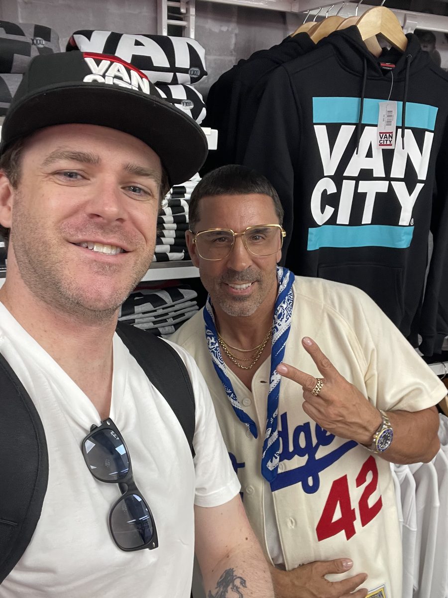 Michael Caswell (left) with Mr. Martini (right)